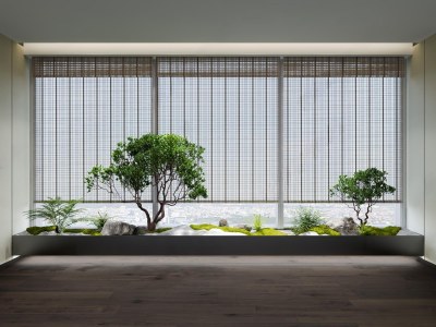新中式植物造景3D模型下载